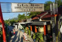 FOTO: Gapura bertuliskan Dusun Memek di Jombang
