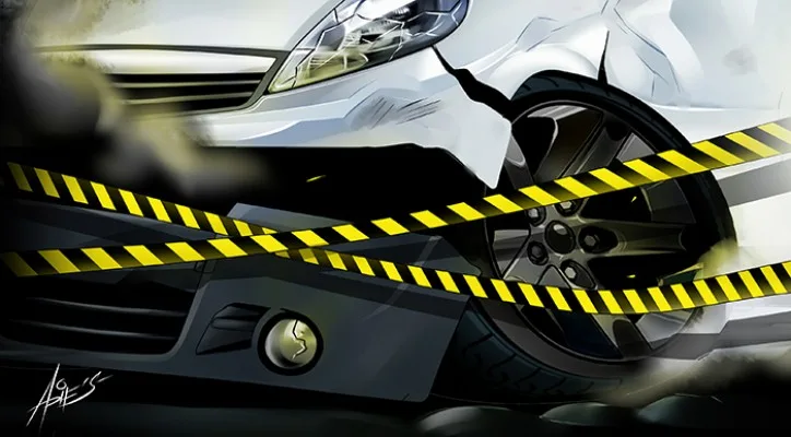Mobil Avanza Terguling Pasca Benturan dengan Xenia