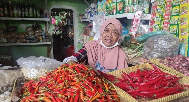 Harga Cabai Rawit di Pasar Porong Sidoarjo Naik Drastis