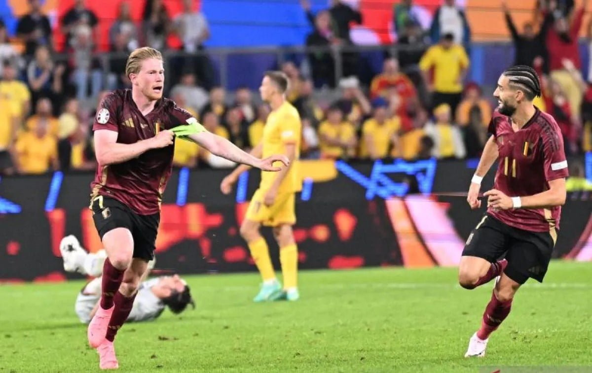 Belgia Gasak Rumania di Euro 2024, Skor 2-0!