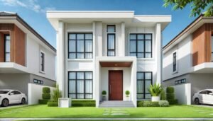 Cat Rumah Bagian Luar Warna Putih Bersih