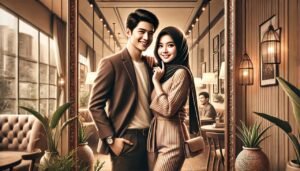 PP Couple Pacar Aesthetic dalam Cermin