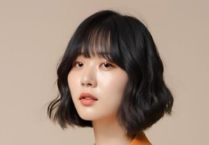 Model Rambut Pendek Ala Korea untuk Wajah Lonjong - Bob Pendek Bertekstur Ala Korea