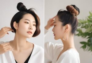 Cara Mencepol Rambut Pendek Ala Korea Simpel - Cara Mencepol Rambut Pendek High Bun Chic