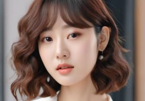 Model Rambut Pendek Ala Korea untuk Wajah Lonjong - Gaya Rambut Pendek Bergelombang untuk Wajah Lonjong ala Korea