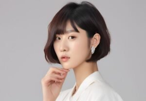 Model Potong Rambut Pendek Ala Korea untuk Wajah Berlian