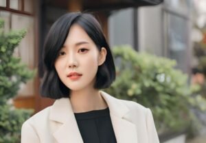 Model Rambut Bob Pendek dengan Poni Samping