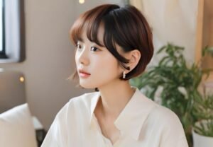 Model Rambut Pendek Ala Korea untuk Wajah Lonjong