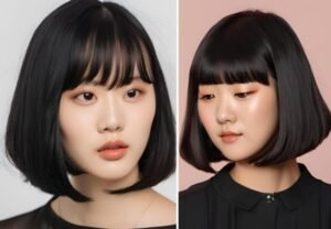 Inspirasi Model Rambut Pendek Cantik Ala Korea - Rambut Model Bob Cut dengan Poni Depan Ala Korea