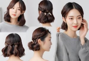Inspirasi Kepang Rambut Pendek Ala Korea Simple - Rambut Model Kepang Pendek Sisi Klasik Ala Korea