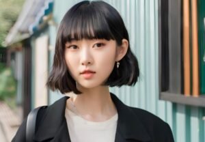 Model Rambut Pendek Ala Korea untuk Wajah Lonjong - Rambut Pendek dengan Poni Depan Ala Korea