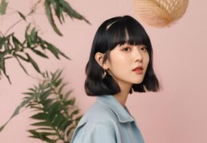 Rambut Pendek dengan Poni Depan Ala Korea