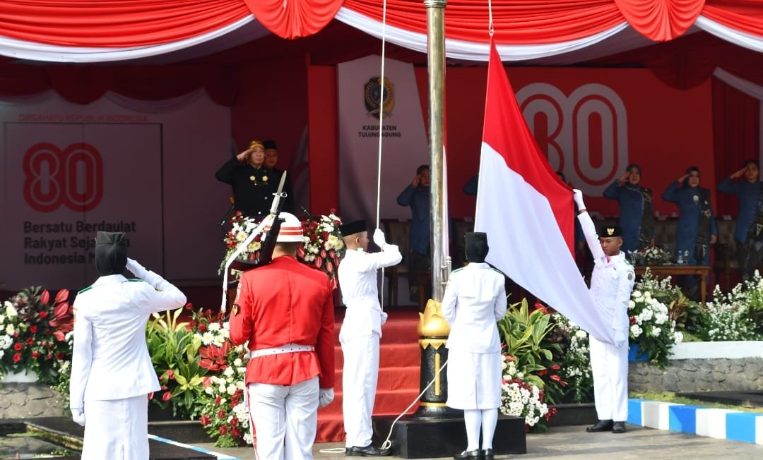 Merah Putih Berkibar Angka 80, Tulungagung Rayakan Kemerdekaan dengan Semangat Persatuan