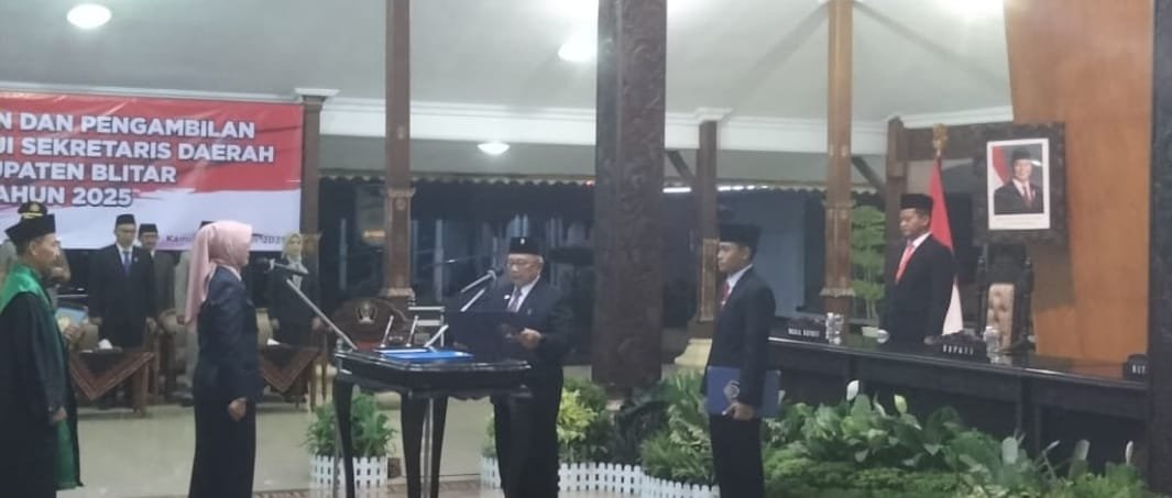 Khusna Lindarti Resmi Jabat Sekda Blitar, Bupati Rijanto: Gas Pol Tanpa Kurangi Kualitas
