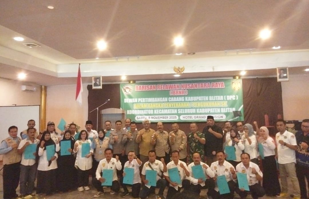 BRNR Kukuhkan Struktur Relawan hingga Tingkat Kecamatan, Bupati Blitar Apresiasi Semangat Kebersamaan